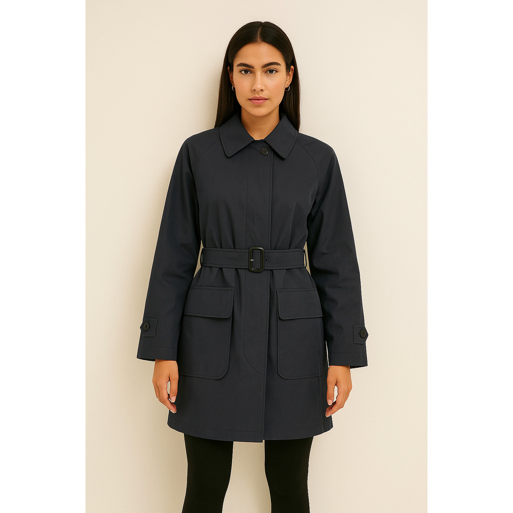 Burberry Black Belted Trench Coat